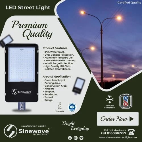 Sinewave Technolight BIS approved LED street light
